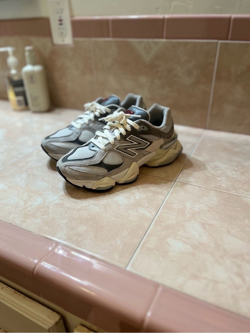 New Balance Women’s' Gray and White Mesh Sneakers